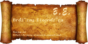 Brázay Eleonóra névjegykártya